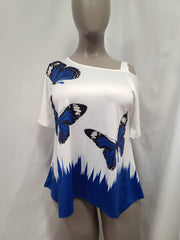 Wow, magnifique papillon bleu! Fait 2x